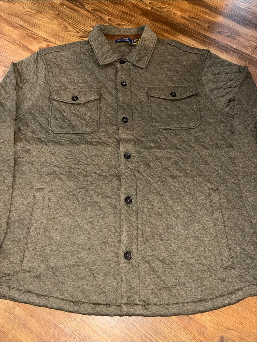Polo Ralph Lauren Olive Heather Quilted Shirt Jacket
